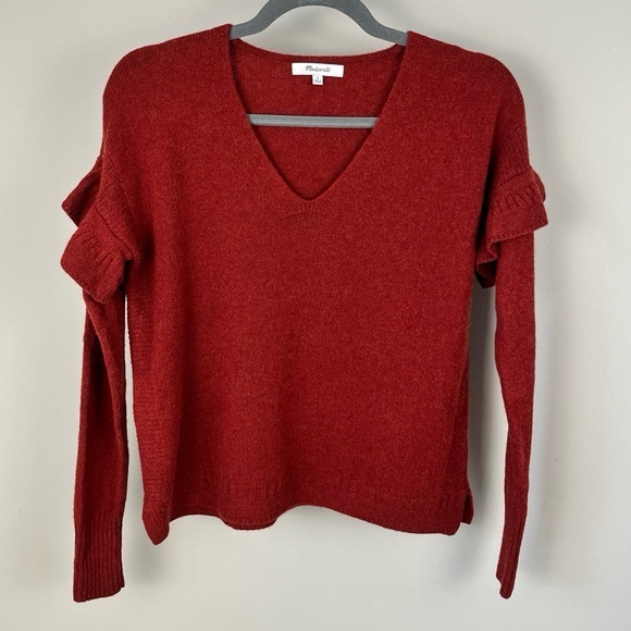 Madewell Ruffled Stitch-Play Pullover Sweater - Picture 1 of 4